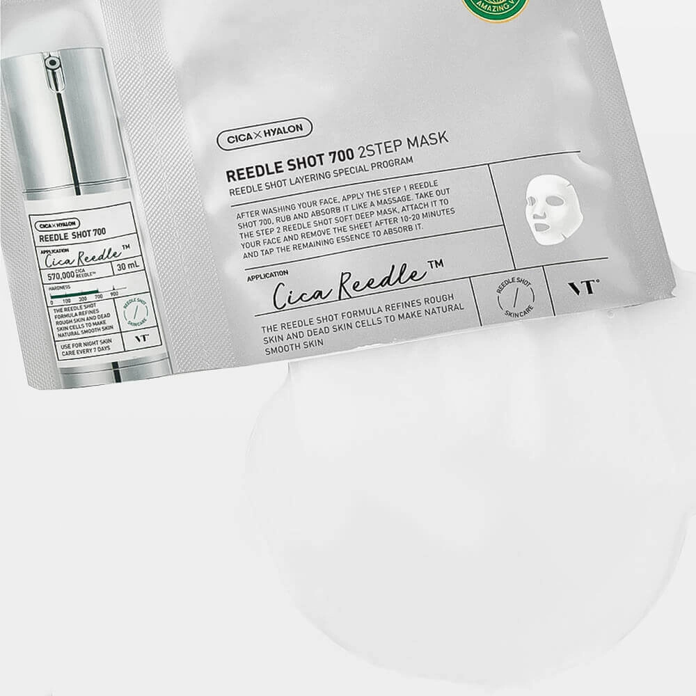 Тканевая двухфазная маска с микроиглами VT Cosmetics Reedle Shot 700 2Step Mask
