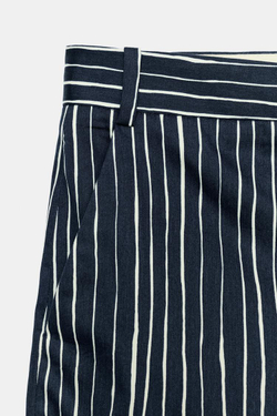 ZARA БРЮКИ В ПОЛОСКУ — ZW COLLECTION, МОРСКОЙ СИНИЙ