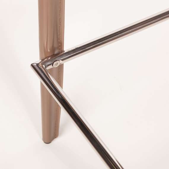 Стул полубарный Rolf, кожа капучино