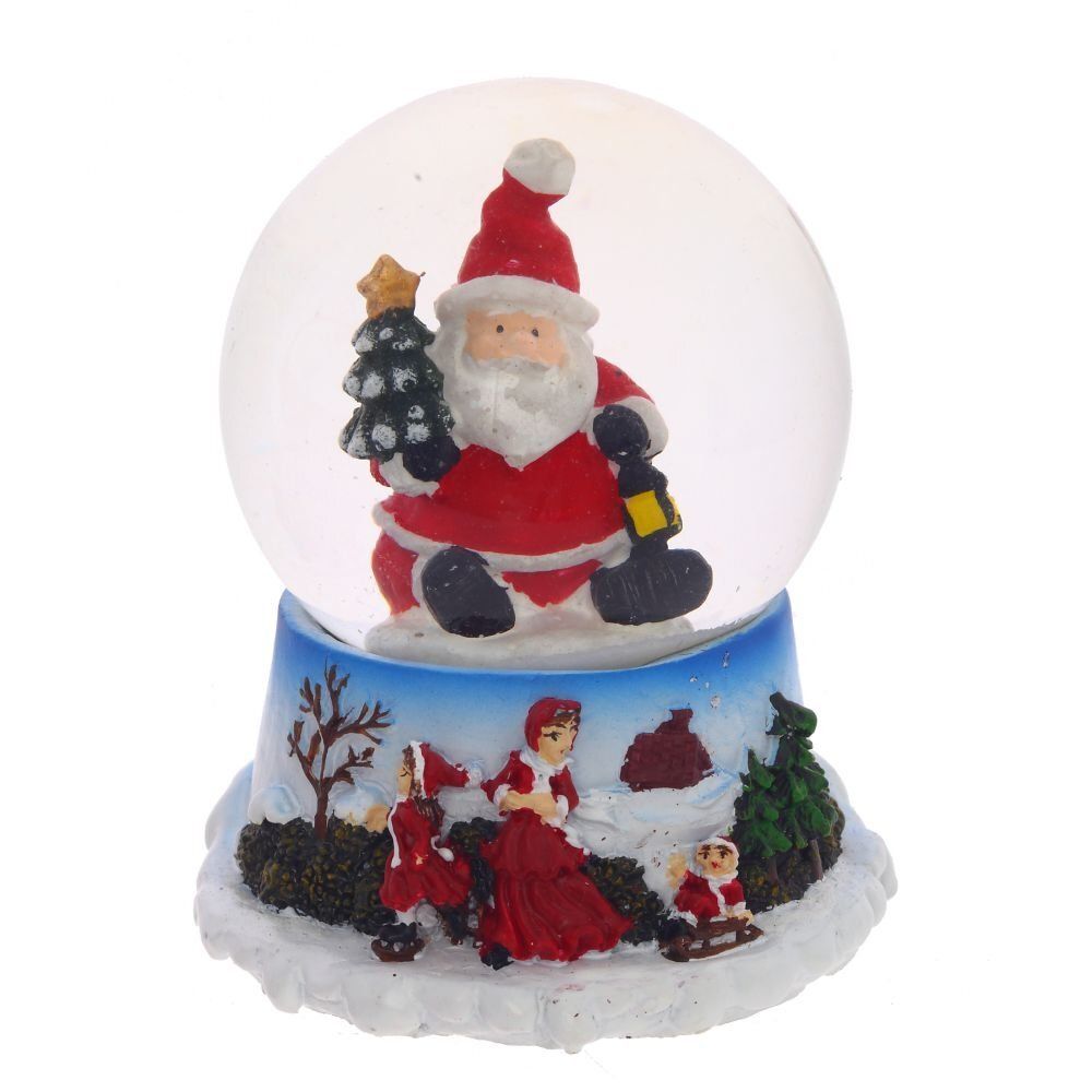 GAEM Фигурка декор в стекл шаре "Дед Мороз/Снеговик", D4,5 см, L5 W5 H6 см