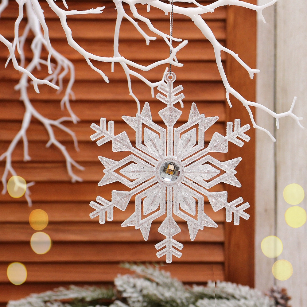 Подвеска «Волшебная снежинка» 14 см, Белый