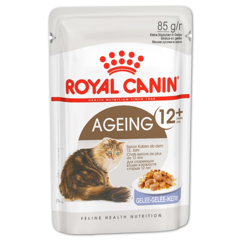 Royal Canin корм консервированный для пожилых кошек 12+ кусочки в желе