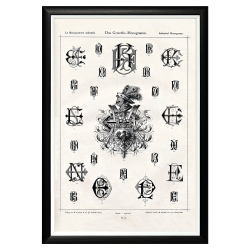 Арт-постер Объект мечты Монограмма 14