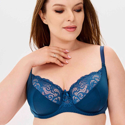 Бюстгальтер Мягкая чашка Синий топаз Беларусь