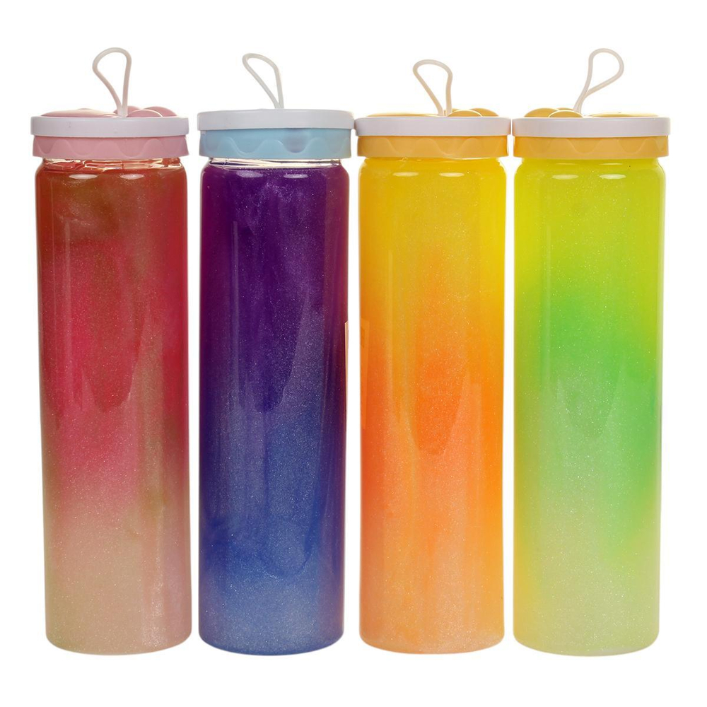 Лизун в колбе 370г с блеском, 4 цвета микс, с-30807