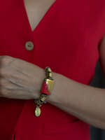 Украшение из керамики и каучука. Выгодно сочетается с одеждой однотонного цвета. Изделия изготавливаются вручную, что придает им уникальность и неповторимость.Состав: Бижутерный сплав,Керамика,Каучук. Регулировка длины.