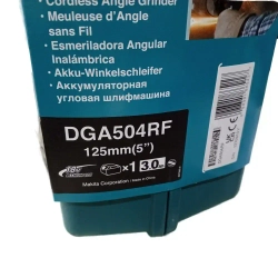 Угловая шлифмашина Makita DGA504RF 18В LXT 125мм. 8500 об/мин. (1АКБ 3Ач, З/У, кейс)