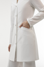 Халат Лили с фигурным вырезом из уплотненной поливискозы