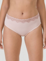 Высокие трусики-слипы с кружевом на поясе (Размер: 56) (Цвет: нежно-розовый)