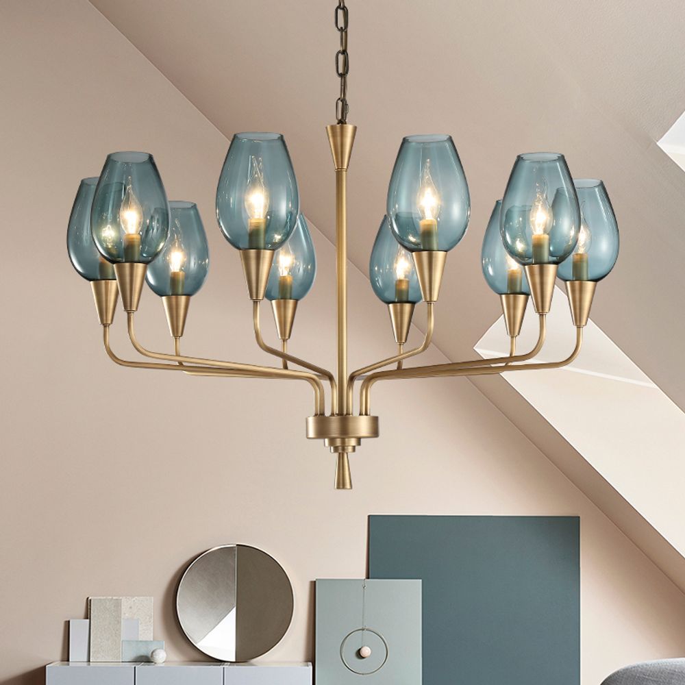 Подвесная Дизайнерская Люстра Viola 6 Прозрачный By Imperiumloft