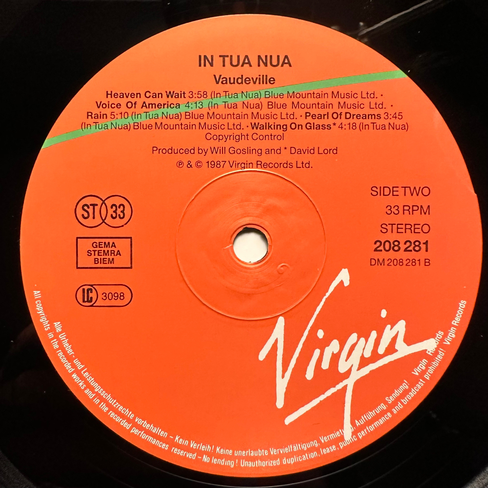 In Tua Nua - Vaudeville (Европа 1987г.)