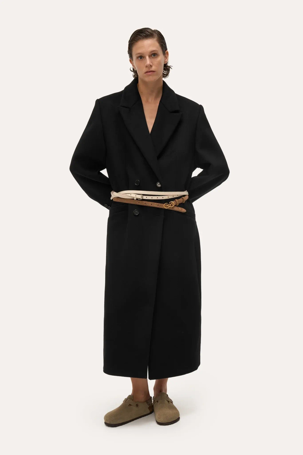 Двубортное пальто CAROLYNE ИЗ ШЕРСТИ