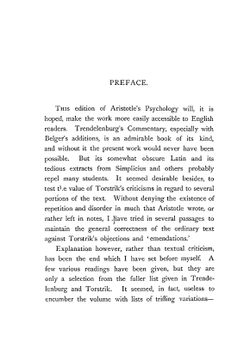 Peri psyches. Aristotle's psychology. In Greek and English, with introduction and notes | Wallace Aristotle