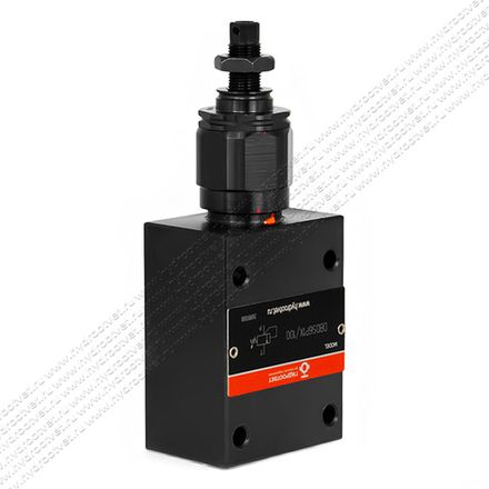 DBDS6P1X/100 - Предохранительный клапан прямого управления Ду6, давление регулировки до 100 бар, тип монтажа - на плиту, элемент регулировки S = винт