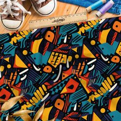 Ткань премиум таффета геометрические иллюзии пространства