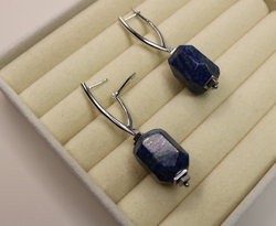 Серьги с лазуритом «Лазурная грань»