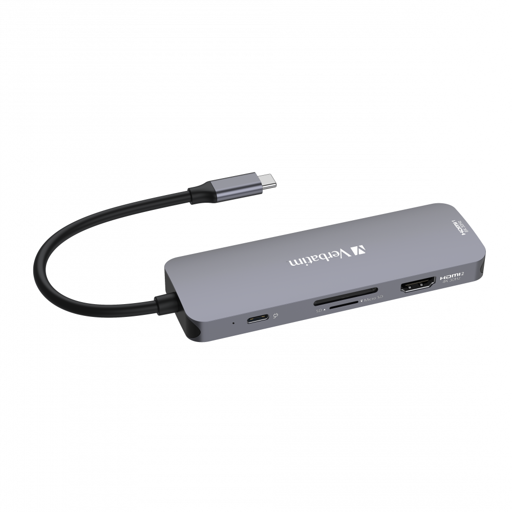 Многопортовый разветвитель Verbatim USB-C Pro CMH-08 на 8 портов