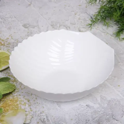 Салатник «White magic» 2000мл стеклокерамика 24*8см Ракушка