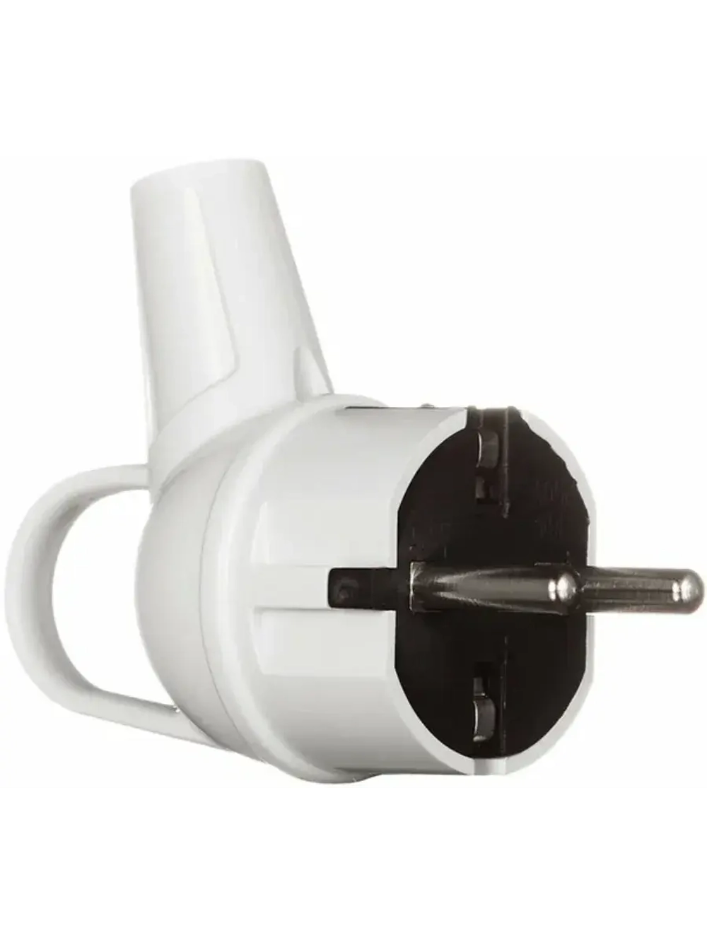 Вилка с кольцом угловая с заземлением 16А 220В