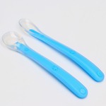 Набор силиконовых ложек для кормления, 2 шт., цвет голубой   6939991