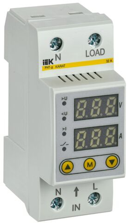 Реле напряжения и тока РНТ-д однофазное 36мм 32А IEK