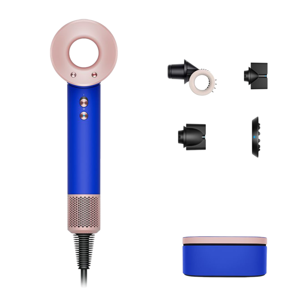 Фен Dyson HD15 Supersonic Professional Gift Edition (Blue/Blush) (2023) Фен для волос цвета «синий/румянец». Подходит для прямых и волнистых волос любой длины