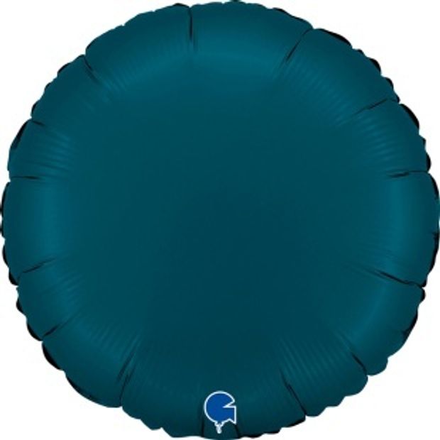Г Шар (18''/46 см) Круг, Индиго, Сатин (БГ-15)