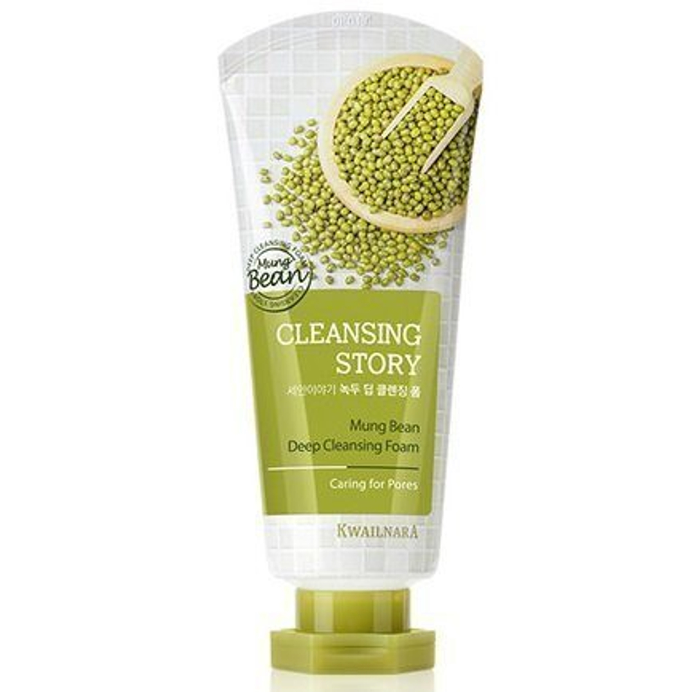 Welcos Cleansing Story Foam Mung beans Пенка для умывания с бобами мунг