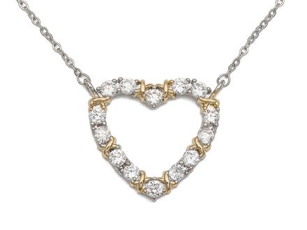 Кулон "Сердце. Тиффани" 19мм, на цепочке