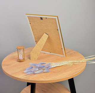 Фоторамка пластиковая 21х30 см, золотой, фактура орнамент, арт. 2130.105616