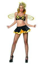 Костюм королевы пчел (Размер: M-L) (Цвет: черный с желтым)