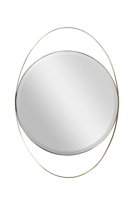Зеркало в металлической раме (золото)