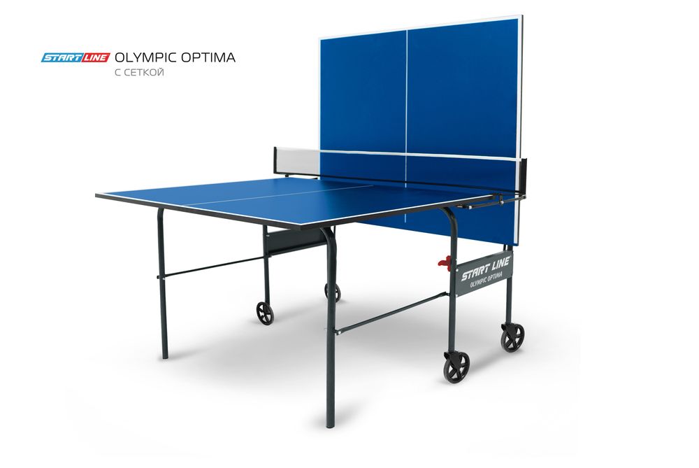 Стол теннисный Olympic Optima Синий с сеткой