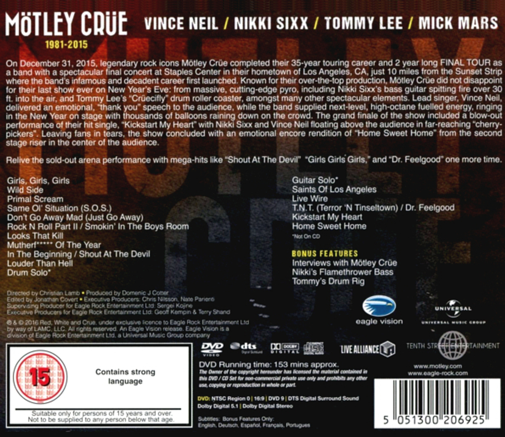 Motley Crue / The End - Live In Los Angeles (CD+DVD)