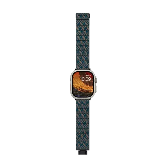 Хромированный ремешок Pitaka Dreamland для Apple Watch (лестница / мозаика)