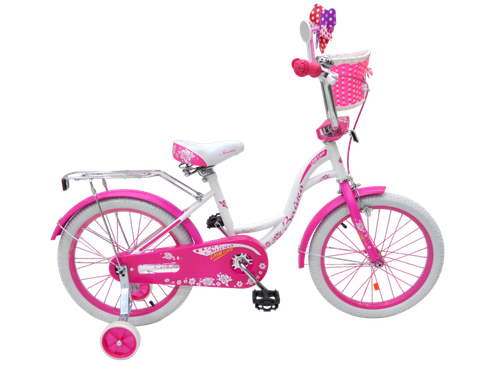 Велосипед 16" VARMA ЗАЙКА бело-розовый перламутр, передний тормоз 1604Z-1