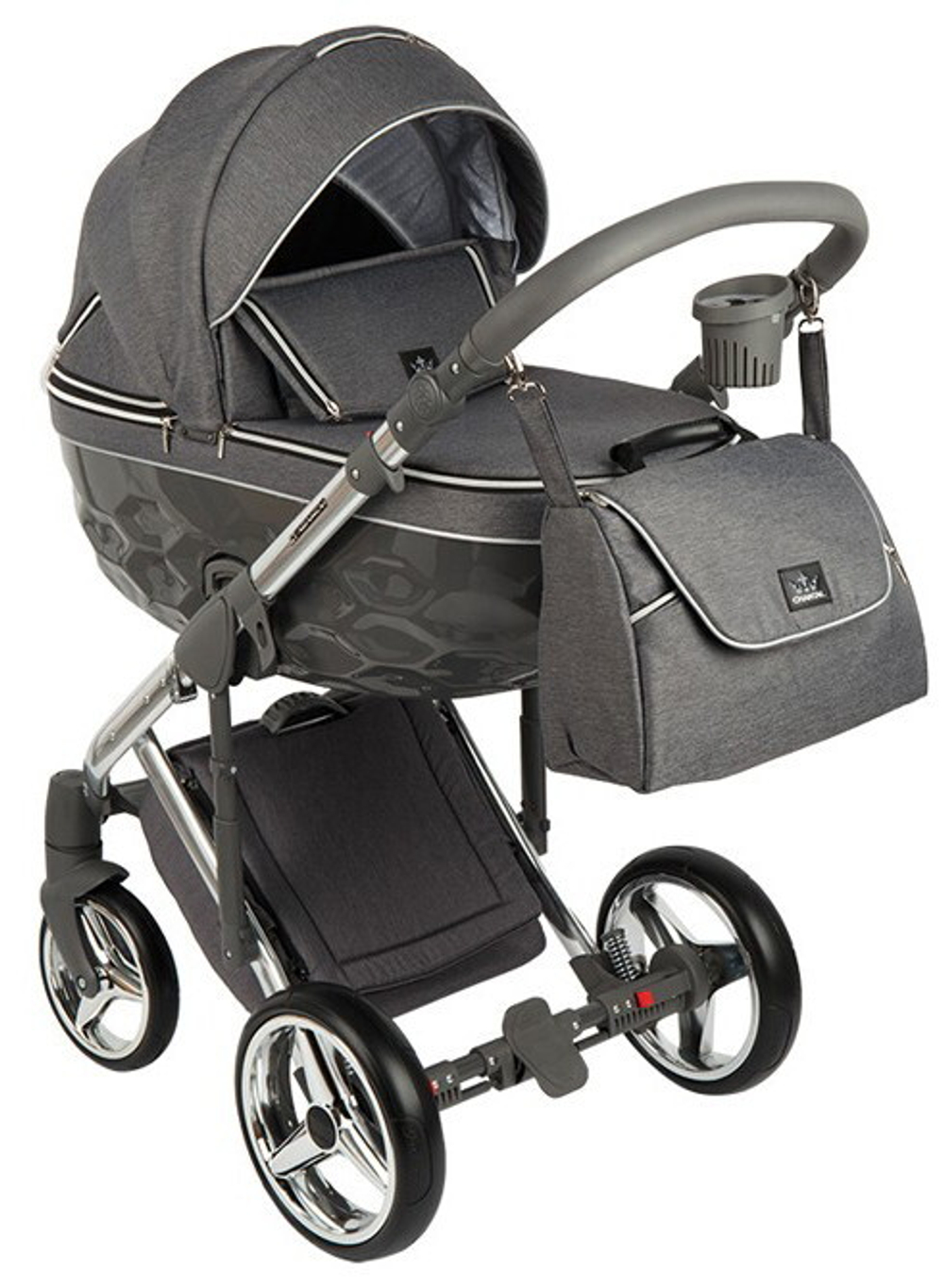 Детская коляска Adamex Chantal Special Edition Deluxe 2 в 1 C004 (серый)