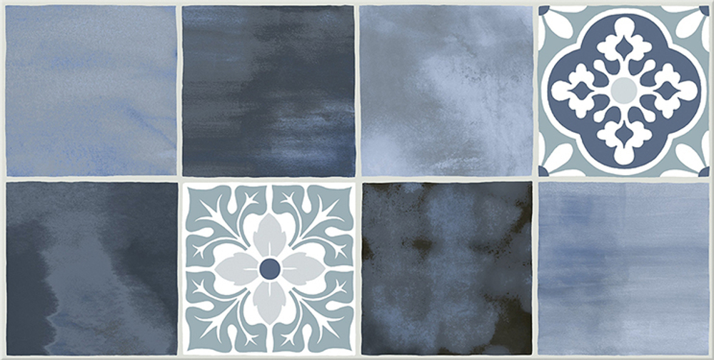Glam Плитка настенная Indigo Ornament 2 63x31,5