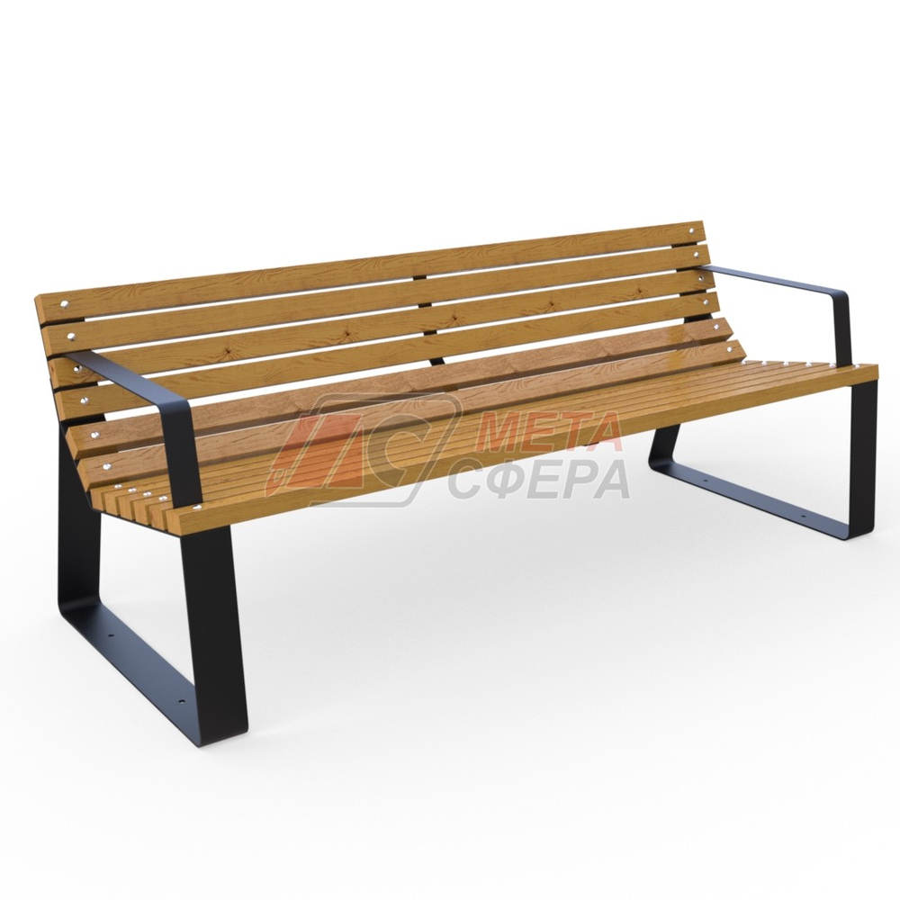 Скамейка Брюссель Line с подлокотниками