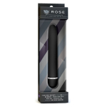 Черный классический вибратор Luxuriate - 17,8 см. (Цвет: черный)