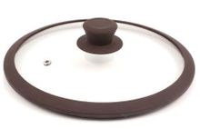 Крышка стеклянная с силиконовым ободом TimA 4828BR 28 см