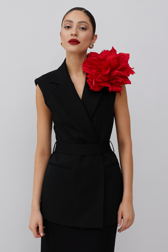 Брошь Pion, красный