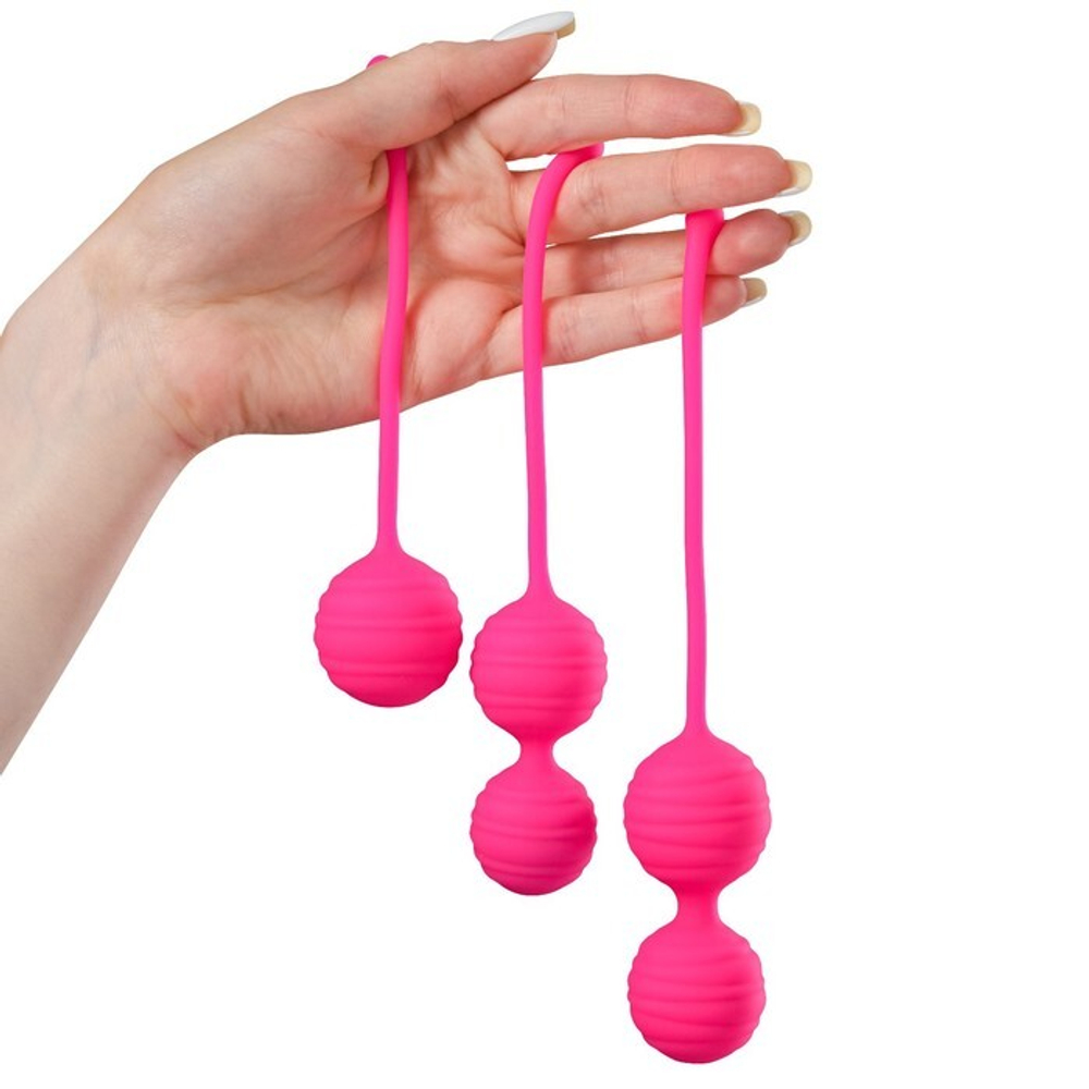 Тренажёры Кегеля "Kegel Balls", 3 штуки, розовые