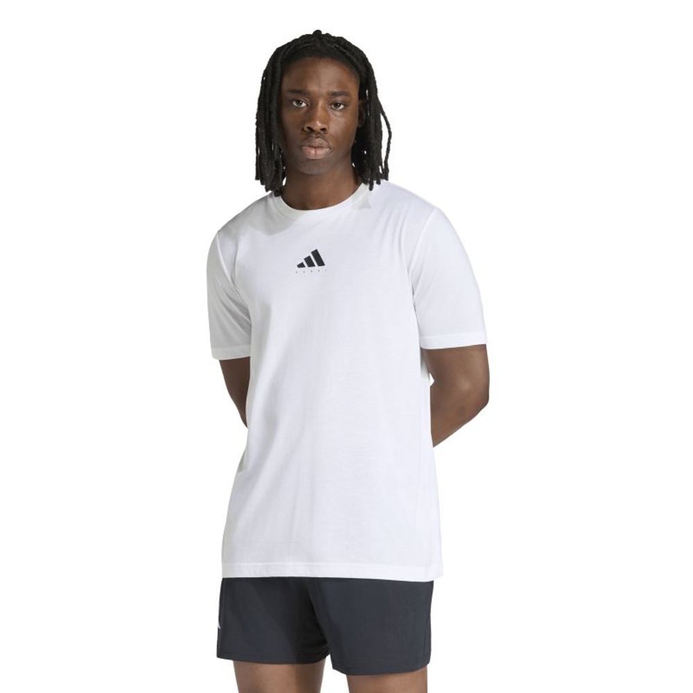 Мужская теннисная футболка Adidas With Graphic For Padel Category - white