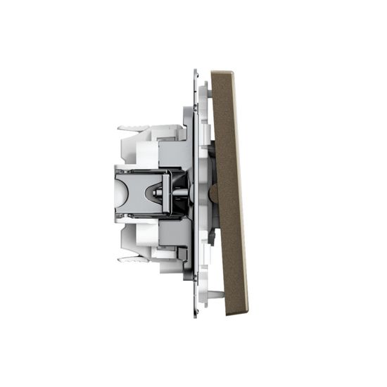 Переключатель 2-кл. ArtGallery 10AX быстрозажим. клем. механизм мокко SE GAL000665S