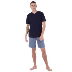 Мужская пижама синяя с шортами Bugatti 56009/4007 532