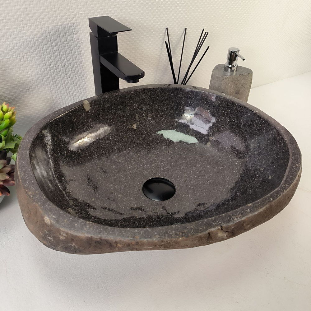 Раковина из речного камня RS-65220 47*41*15 0856