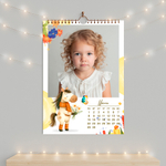 PSD-Шаблон перекидного календаря "Лошадки"