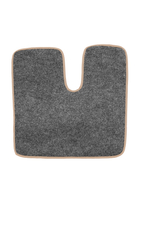 Ковры MAN TGX с 2-мя ящиками (автомат) (экокожа, черный, бежевый кант, бежевая вышивка)