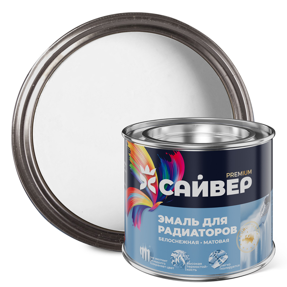 САЙВЕР  Алкидная эмаль для Радиаторов отопления белоснежная 0,4кг